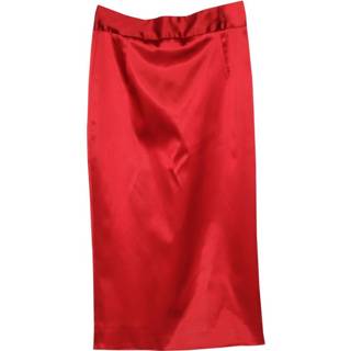 👉 Pencil rood vrouwen Satin Skirt Dolce & Gabbana Pre-owned , Dames