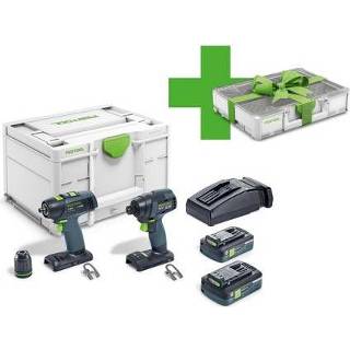 👉 Organizer active Festool TID 18 4,0 I-Set T18 18V Li-ion accu combiset (2x4.0Ah) - Edition