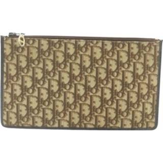 👉 Clutch bruin canvas onesize vrouwen Pre-owned Dior Vintage , Dames