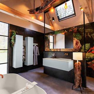 👉 Badmeubel linnen clay MONDIAZ ERIN 120cm onderkast kleur met 1 lade. Wastafel RIDGE rechts zonder kraangaten Linen. 6017313978975