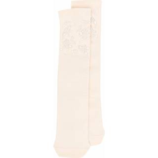 👉 Sock beige onesize vrouwen Ankle Flower Embellished Socks Simone Rocha , Dames