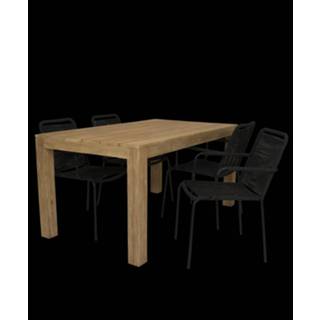 👉 Tafel teak Alberto 160 met Denver tuinstoel