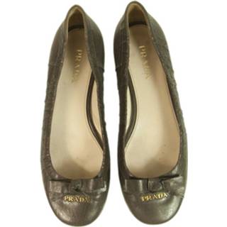 👉 Ballerina's bruin vrouwen Pre-owned Ballerina Ballet Flats Prada Vintage , Dames