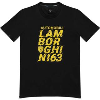 👉 Shirt zwart XL mannen Pegaso T-Shirt With Deconstructed Logo Automobili Lamborghini , Heren