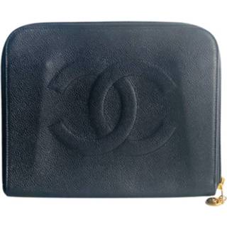 👉 Clutch zwart leather onesize vrouwen Pre-owned Chanel Vintage , Dames 1662190851313
