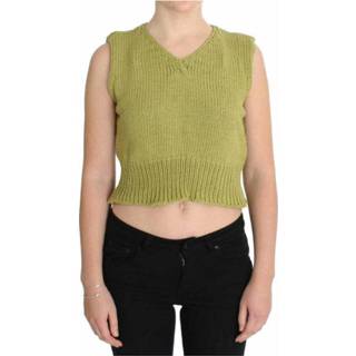 👉 Sleeveless roze groen onesize vrouwen Knitted Sweater Pink Memories , Dames