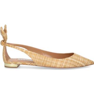 👉 Ballerina's beige vrouwen Ballerinas BOW TIE Bast Aquazzura , Dames