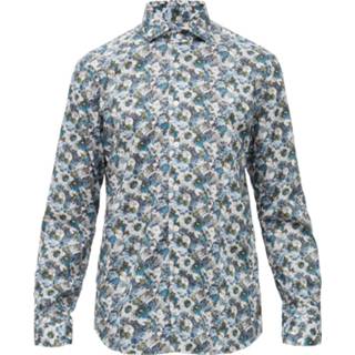 👉 Hemd blauw mannen Gemustertes Xacus , Heren