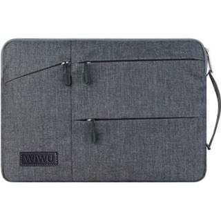 👉 WIWU - Asus ZenBook Hoes - 15.6 inch Pocket Laptop Sleeve - Grijs