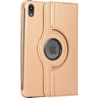 👉 Tablethoes goud active Case2go - Tablet hoes geschikt voor iPad Mini 6 (2021) 8.3 Inch Draaibare Book Case Cover 8719793164012
