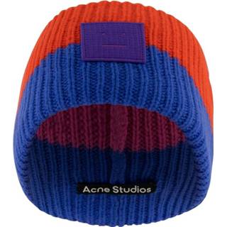 👉 Beanie blauw onesize mannen Ribbed hat Acne Studios , Heren