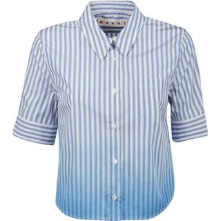 👉 Short sleeve blauw vrouwen Classic Cropped Shirt Marni , Dames
