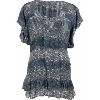 👉 Short sleeve grijs vrouwen Printed Top Blouse Isabel Marant Pre-owned , Dames