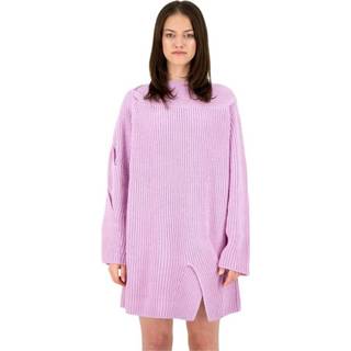 👉 Sweaterjurk paars l vrouwen Knitted sweater dress Msgm , Dames