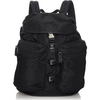 👉 Backpack zwart onesize vrouwen Pre-owned Tessuto Drawstring Prada Vintage , Dames