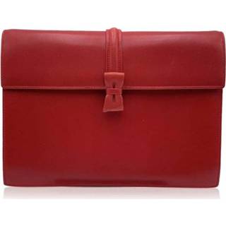 👉 Clutch rood s vrouwen Pre-owned Bow Handbag Purse Gucci Vintage , Dames