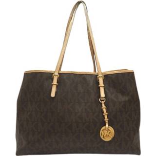 👉 Schoudertas bruin onesize vrouwen Monogram tote shoulder bag Michael Kors Pre-owned , Dames