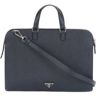 👉 Briefcase zwart leather onesize vrouwen Pre-owned Saffiano Prada Vintage , Dames