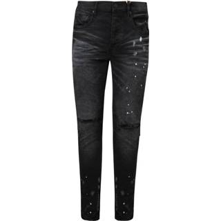 👉 Skinnyjeans purper zwart W32 W31 W30 mannen Paint splatter-effect skinny jeans Purple Brand , Heren
