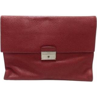 👉 Clutch bruin leather onesize vrouwen Pre-owned Prada Vintage , Dames