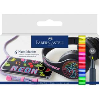 👉 Active Neon markers Faber-Castell 6 kleuren 4005401608066