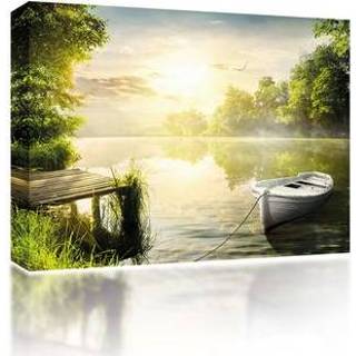 👉 Bluetooth speaker canvas Sigel oplaadbare Sound Art Boat in harbour 23x28cm 5060652120322