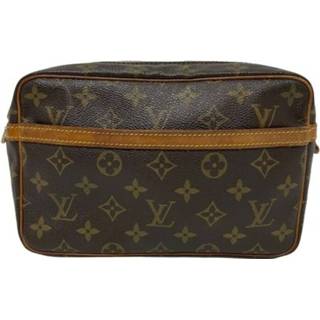 👉 Clutch bruin canvas onesize vrouwen Pre-owned Louis Vuitton Vintage , Dames
