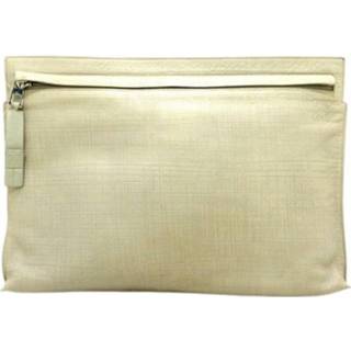 👉 Clutch beige leather onesize vrouwen Loewe Pre-owned , Dames