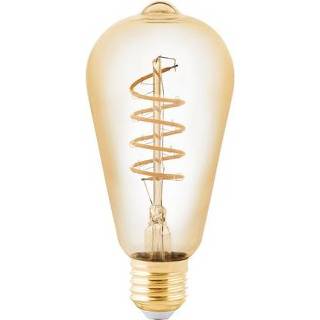 👉 EGLO ledfilamentlamp amber ST64 spiraal dimbaar E27 4W 9008606228140