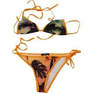 👉 Bikini oranje polyamide vrouwen Palm Tree Print in Balmain Pre-owned , Dames