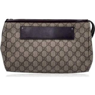 👉 Clutch bruin onesize vrouwen Pre-owned Zip Cosmetic Toiletry Bag Pouch Gucci Vintage , Dames 1658577367171