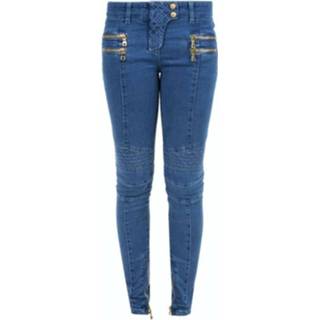 👉 Stretch jean blauw vrouwen Biker jeans Balmain Pre-owned , Dames