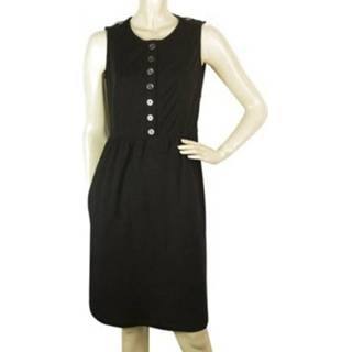 👉 Sleeveless zwart vrouwen Pre-owned Knee Length Dress Burberry Vintage , Dames