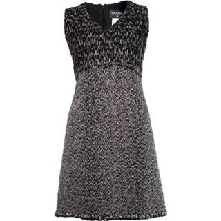 👉 Sleeveless zwart vrouwen Pre-owned boucle dress Chanel Vintage , Dames 1658539444223