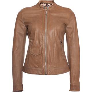 👉 Biker jacket bruin leather vrouwen Dolce & Gabbana Pre-owned , Dames