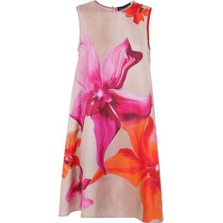 👉 Sleeveless roze vrouwen Helen Crew Neck Flared Dress Gianluca Capannolo , Dames