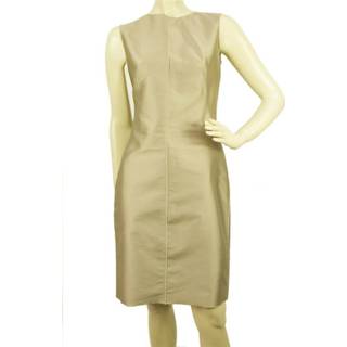 👉 Sleeveless beige vrouwen Unhemmed Knee Length Tank Dress Dolce & Gabbana Pre-owned , Dames