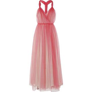 👉 Sleeveless rood vrouwen Double Tulle Dress Twinset , Dames