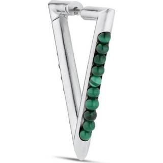 👉 Bermuda grijs zilver onesize vrouwen Malachite Earring, sterling silver Jane Kønig , Dames 5715180077340