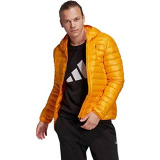 Downjacket oranje XS l mannen Kurtka męska Varilite Hooded Down Jacket Gt9215 Adidas , Heren