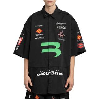 👉 Shirts korte mouw zwart l mannen Gamer Short Sleeve Shirt Balenciaga , Heren