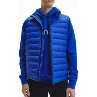 👉 Gilet blauw XL mannen imbottito logo dietro Calvin Klein , Heren