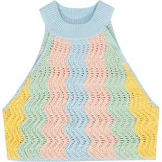 👉 Sleeveless blauw m vrouwen crop top Casablanca , Dames