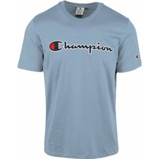 👉 Shirt blauw XL mannen T-Shirt Script Logo Champion , Heren