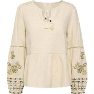 👉 Blous beige vrouwen Blouse Cream , Dames