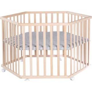 👉 Zilvergrijs beuk massief jongens natuurlijk Roba Playpen 6-hoekig Style 4005317333960