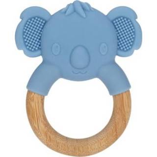 👉 Bijtring beukenhout silicone meisjes blauw Nûby van en vanaf 3 maanden, koala 5414959060858
