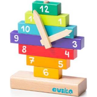 👉 Bouwpakket houten meisjes kleurrijk Cubika Klok 4823056514354