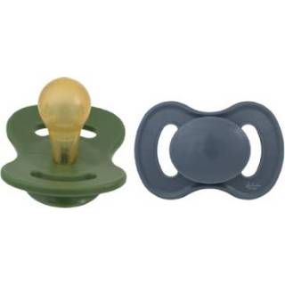 👉 Speen donkergroen 2 meisjes grijs Lullaby Planet Latex rond 2-pack maat Forest Green & Flint Stone 5745000417803