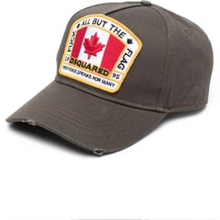 👉 Baseball cap grijs onesize mannen Canada Patch Dsquared2 , Heren 8056998575725